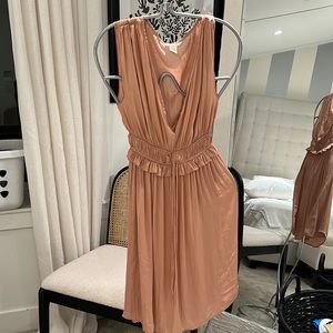Silky blush midi dress size 6